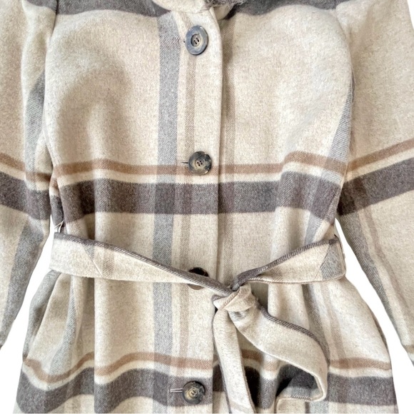 Wool/Angora Coat, Knit Collar, Dominic Bellissimo, Made in Canada, Size 6 - Picture 9 of 13